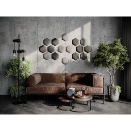 Decorative fabric velvet panels «Hexagon Velvex»