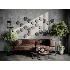 Decorative fabric velvet panels «Hexagon Velvex»