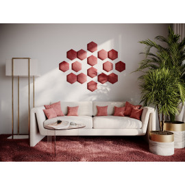 Decorative fabric velvet panels «Hexagon Velvex»