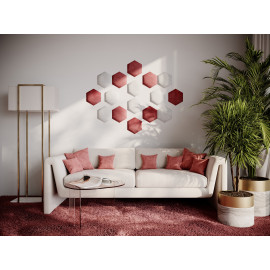 Decorative fabric velvet panels «Hexagon Velvex»