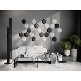 Decorative fabric velvet panels «Hexagon Velvex»