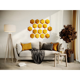 Decorative fabric velvet panels «Hexagon Velvex»