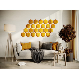Decorative fabric velvet panels «Hexagon Velvex»