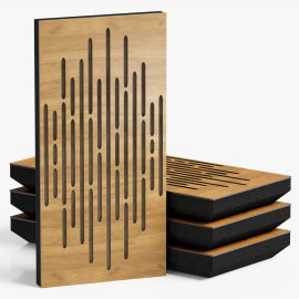 Narrow Acoustic Panel "Wave-F Fabric" Oak