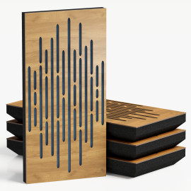 Narrow Acoustic Panel "Wave-F Fabric" Oak
