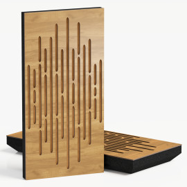 Narrow Acoustic Panel "Wave-F Fabric" Oak