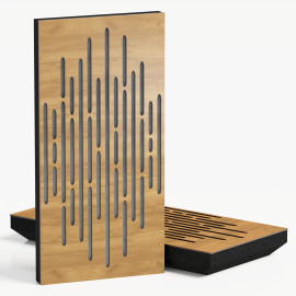 Narrow Acoustic Panel "Wave-F Fabric" Oak