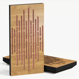 Narrow Acoustic Panel "Wave-F Fabric" Oak