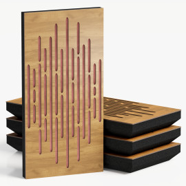 Narrow Acoustic Panel "Wave-F Fabric" Oak