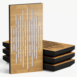 Narrow Acoustic Panel "Wave-F Fabric" Oak