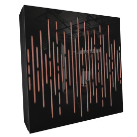 Sound Absorbing Acoustic Panel «Wave Fabric» Black Gloss
