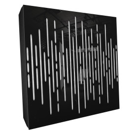 Sound Absorbing Acoustic Panel «Wave Fabric» Black Gloss