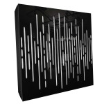 Sound Absorbing Acoustic Panel «Wave Fabric» Black Gloss