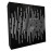 Sound Absorbing Acoustic Panel «Wave Fabric» Black Gloss