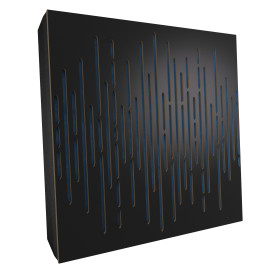 Sound Absorbing Acoustic Panel «Wave Fabric» Black