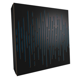 Sound Absorbing Acoustic Panel «Wave Fabric» Black