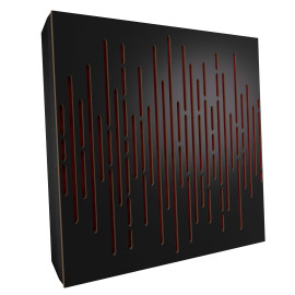 Sound Absorbing Acoustic Panel «Wave Fabric» Black