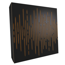 Sound Absorbing Acoustic Panel «Wave Fabric» Black