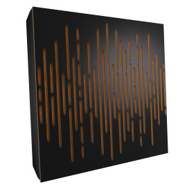 Sound Absorbing Acoustic Panel «Wave Fabric» Black