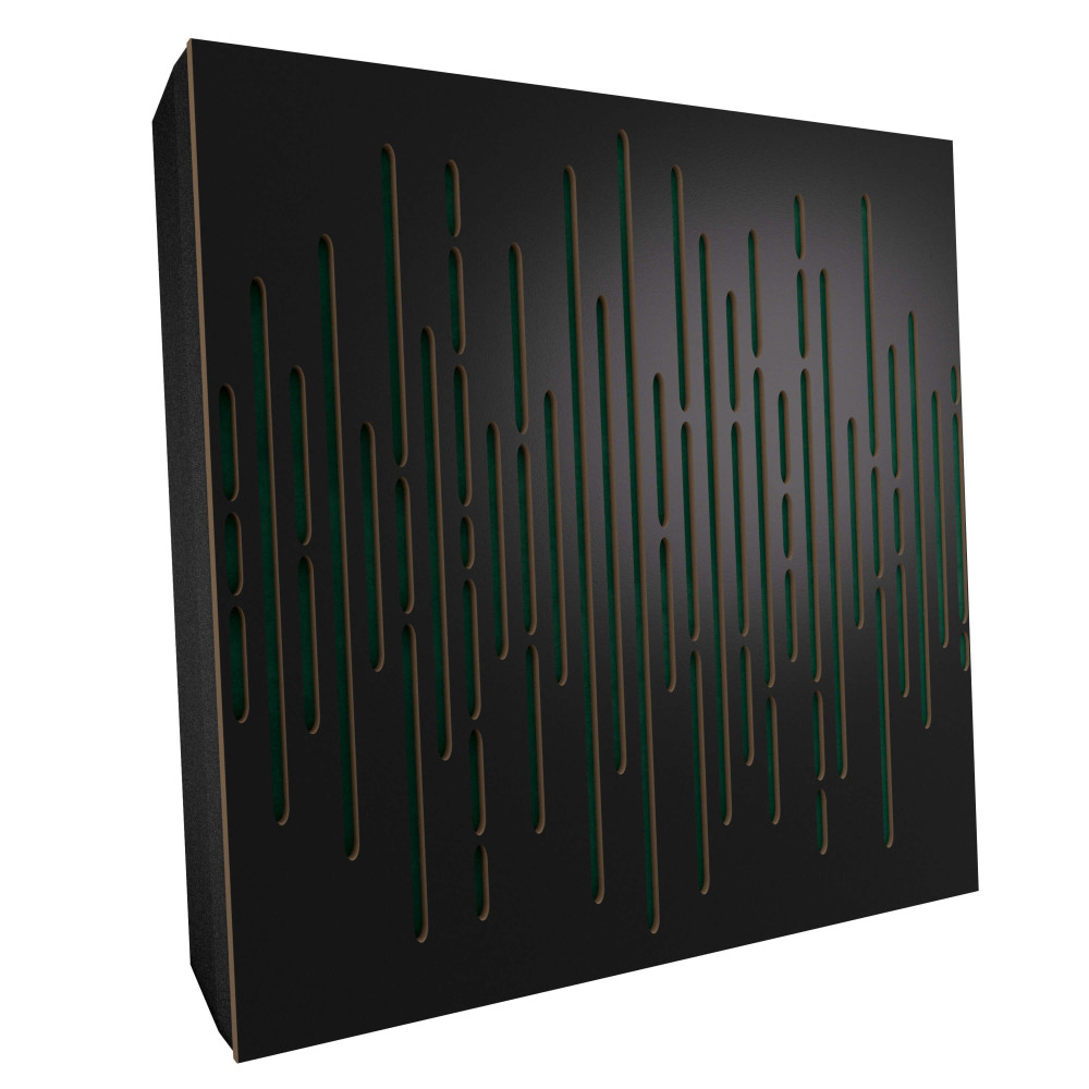 Sound Absorbing Acoustic Panel «Wave Fabric» Black