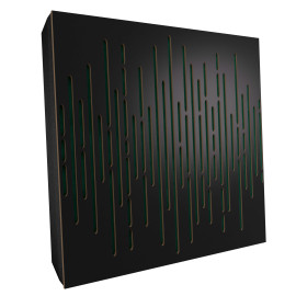 Sound Absorbing Acoustic Panel «Wave Fabric» Black