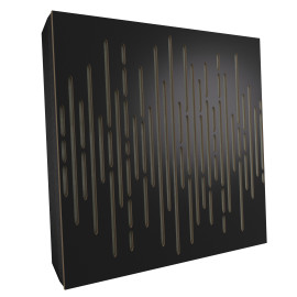 Sound Absorbing Acoustic Panel «Wave Fabric» Black