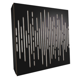 Sound Absorbing Acoustic Panel «Wave Fabric» Black