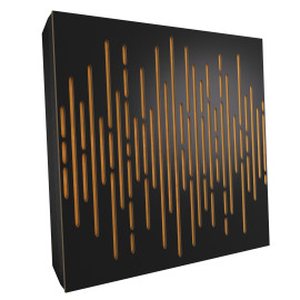 Sound Absorbing Acoustic Panel «Wave Fabric» Black
