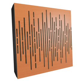 Sound Absorbing Acoustic Panel «Wave Fabric» Cherry