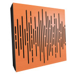 Sound Absorbing Acoustic Panel «Wave Fabric» Cherry