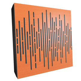 Sound Absorbing Acoustic Panel «Wave Fabric» Cherry