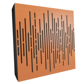 Sound Absorbing Acoustic Panel «Wave Fabric» Cherry