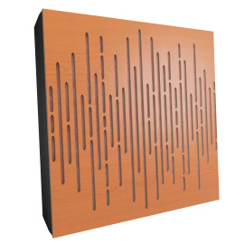 Sound Absorbing Acoustic Panel «Wave Fabric» Cherry