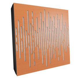 Sound Absorbing Acoustic Panel «Wave Fabric» Cherry