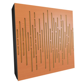 Sound Absorbing Acoustic Panel «Wave Fabric» Cherry