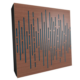 Sound Absorbing Acoustic Panel «Wave Fabric» Nut