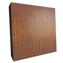 Sound Absorbing Acoustic Panel «Wave Fabric» Nut