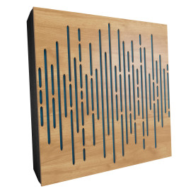 Sound Absorbing Acoustic Panel «Wave Fabric» Oak