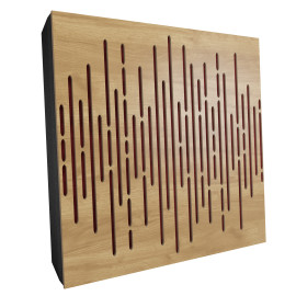 Sound Absorbing Acoustic Panel «Wave Fabric» Oak