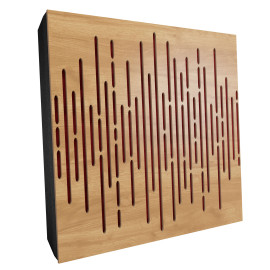 Sound Absorbing Acoustic Panel «Wave Fabric» Oak
