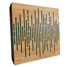 Sound Absorbing Acoustic Panel «Wave Fabric» Oak