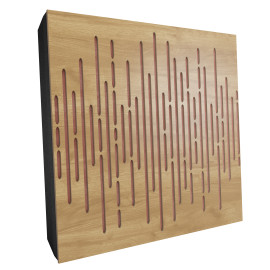 Sound Absorbing Acoustic Panel «Wave Fabric» Oak