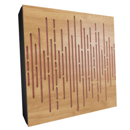 Sound Absorbing Acoustic Panel «Wave Fabric» Oak