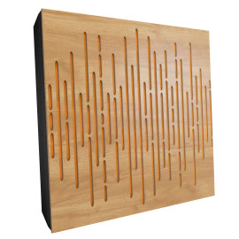 Sound Absorbing Acoustic Panel «Wave Fabric» Oak