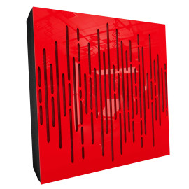 Sound Absorbing Acoustic Panel «Wave Fabric» Red Gloss