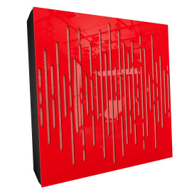 Sound Absorbing Acoustic Panel «Wave Fabric» Red Gloss