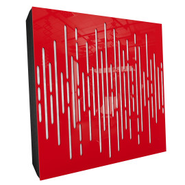 Sound Absorbing Acoustic Panel «Wave Fabric» Red Gloss