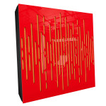 Sound Absorbing Acoustic Panel «Wave Fabric» Red Gloss