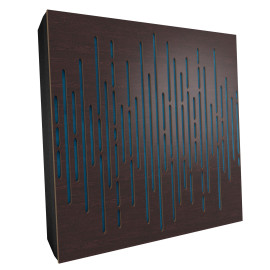 Sound Absorbing Acoustic Panel «Wave Fabric» Wenge