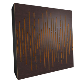 Sound Absorbing Acoustic Panel «Wave Fabric» Wenge